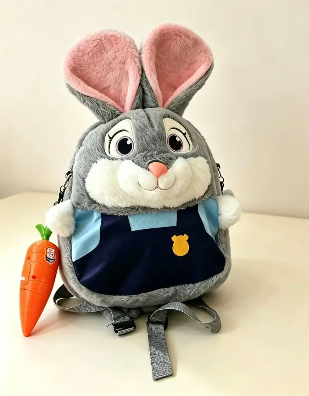 Zootopia Kids Cosplay Kit: Carrot Recorder Pen & Rabbit Plush Backpack